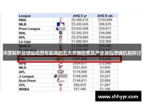 深度解析足球运动员年薪高的五大关键因素及产业背后逻辑机制探讨